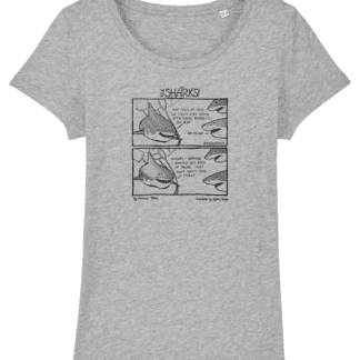 Three Barrels - Ladies Fit Hand Printed Cotton T-Shirt.