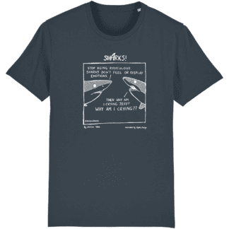 Why Am I Crying? - Unisex Hand Printed Cotton T-Shirt
