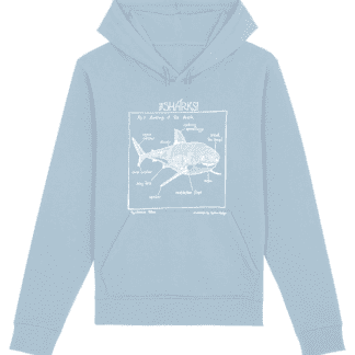 Anatomy Of A Shark - Unisex Hand Printed Hoodie
