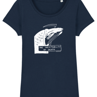 The Inevitability Of Death - Ladies Fit Hand Printed Cotton T-Shirt