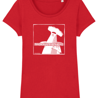 Radiohammerhead - Ladies Fit Hand Printed Cotton T-Shirt.
