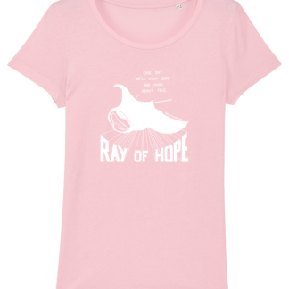 Ray of Hope - Ladies Fit Hand Printed Cotton T-Shirt